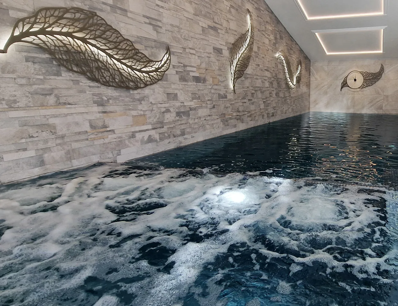 Luxury Hydropool and Indoor Swimming Pool by Butterscotch Design – Luxury Residential Spa Design